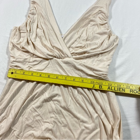 Coco Floor length Dress Women Large Beige white Sleeveless stretch summer dress - Picture 11 of 12